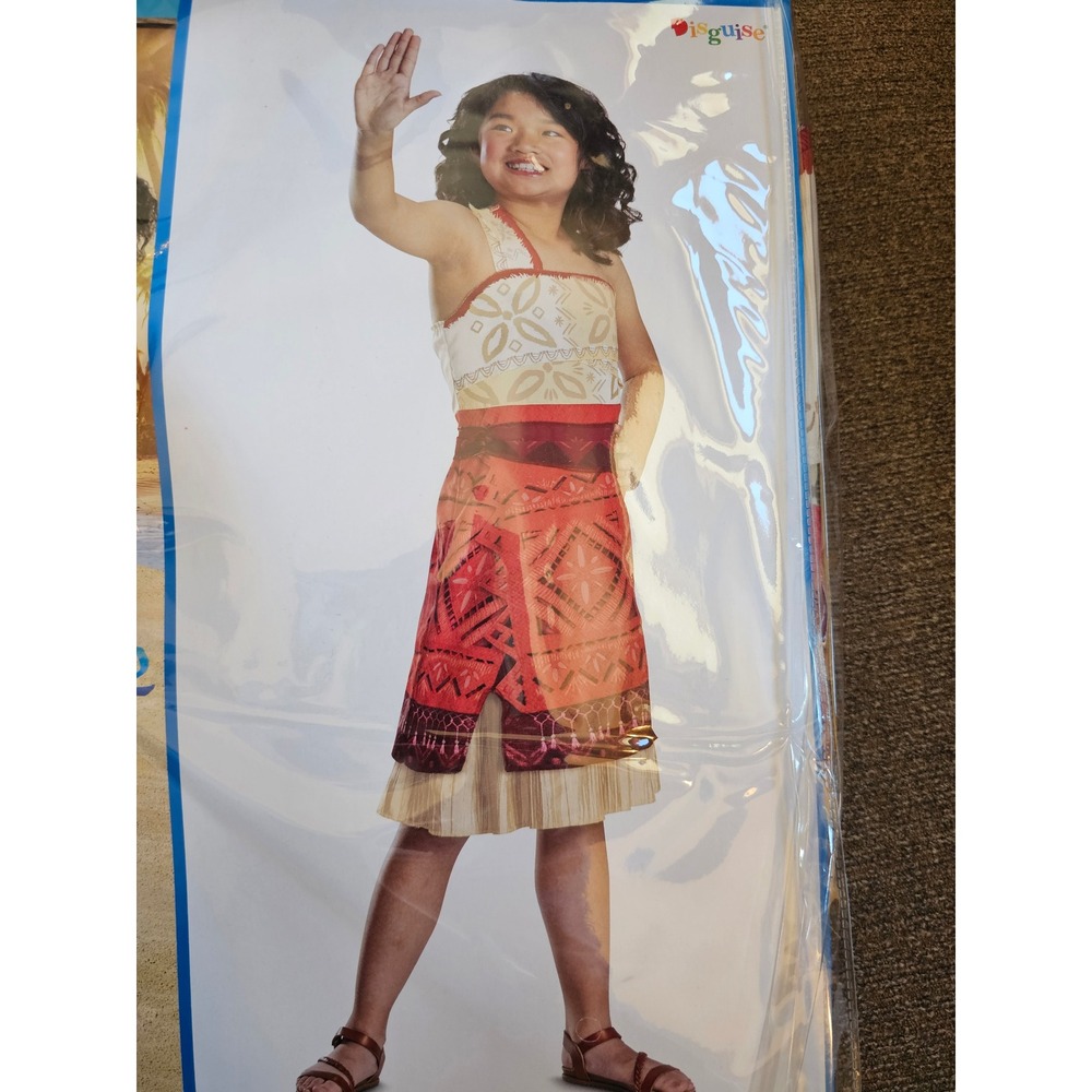 Disney Moana 2 Child Costume Dress Disguise Size S P 4-6X Halloween Princess NEW
